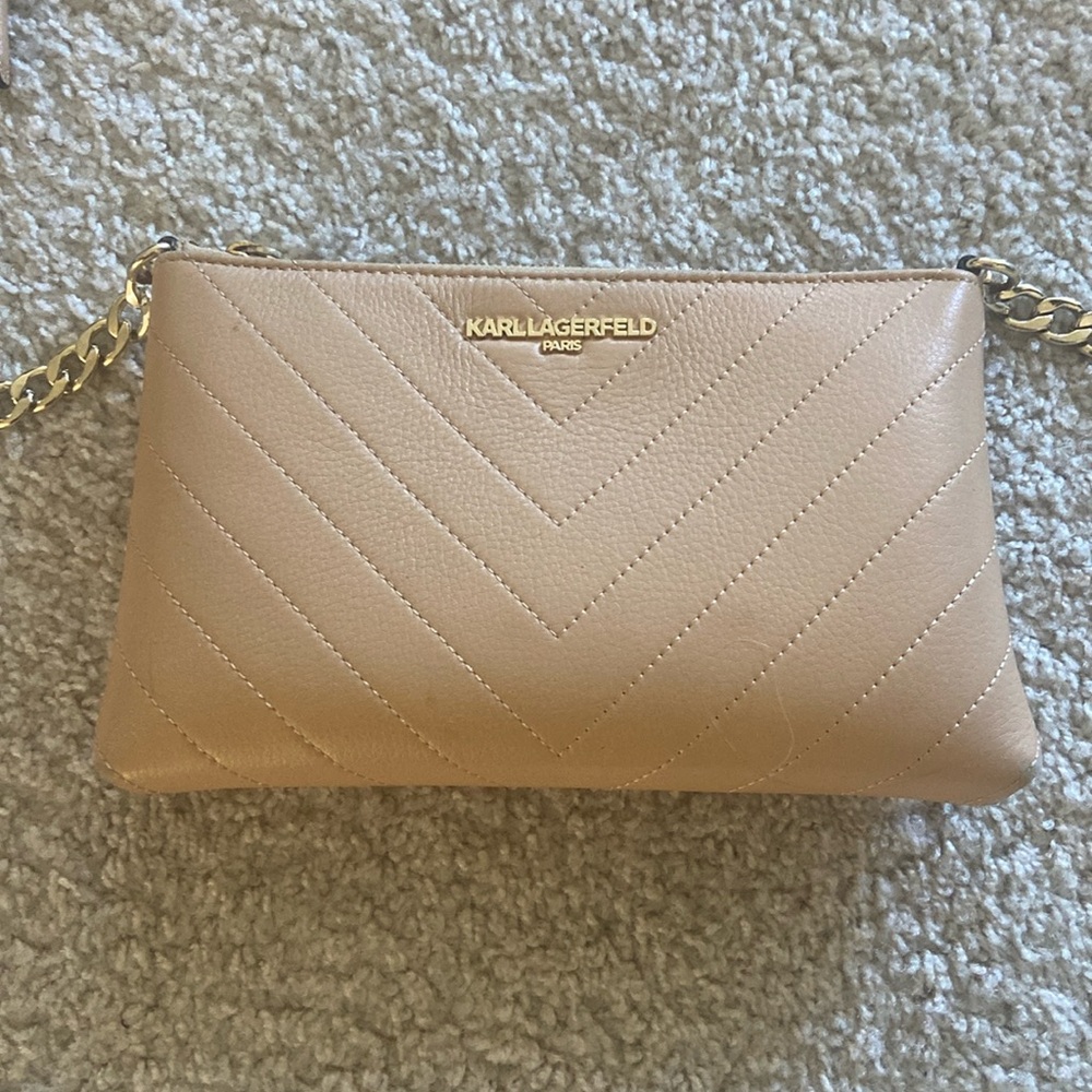 Nude Karl Lagerfeld cross body bag